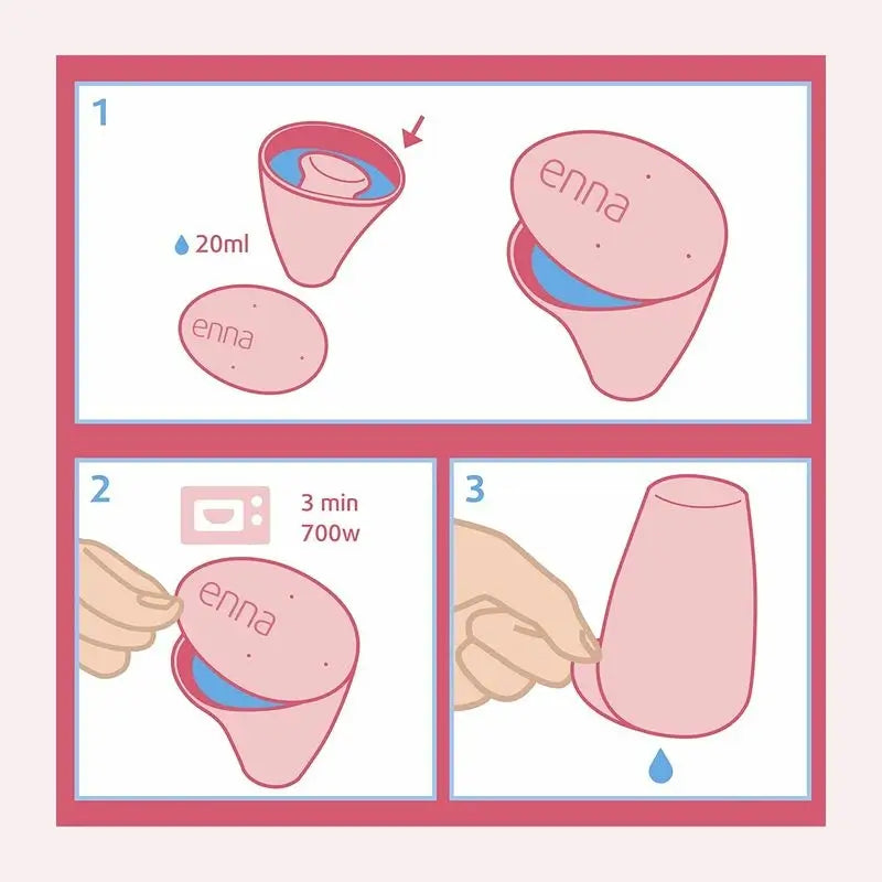 Enna Cycle Original Menstrual Cup Without Applicator, Size M