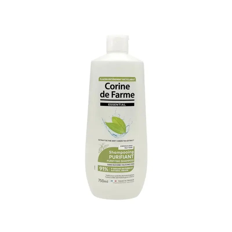 Corine De Farme Purifying Shampoo With Green Tea Extract, 750ml