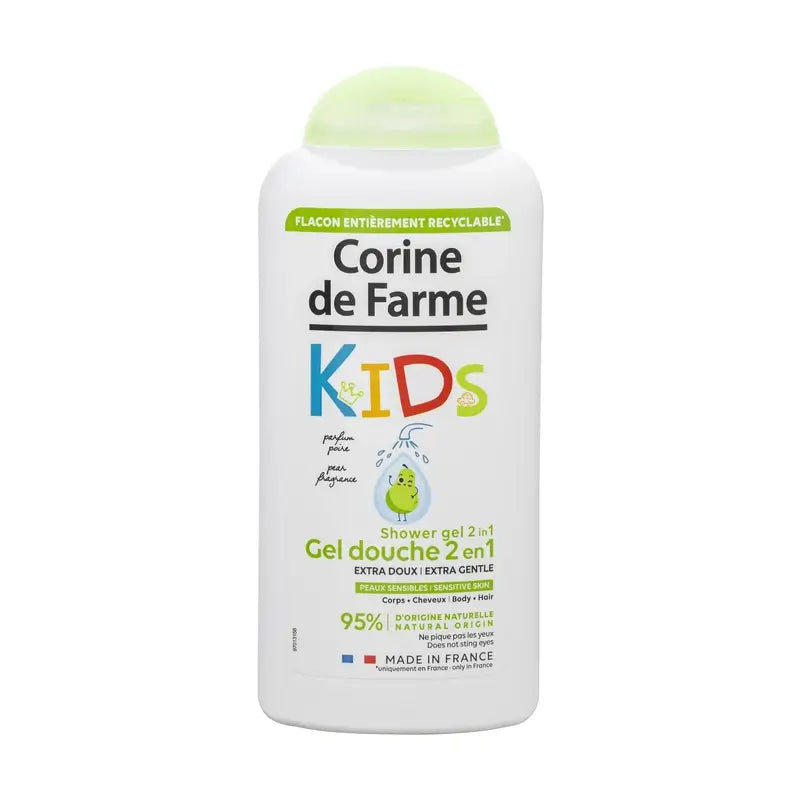 Corine De Farme 2 In 1 Shower Gel Body & Hair Kids Pear , 300 ml