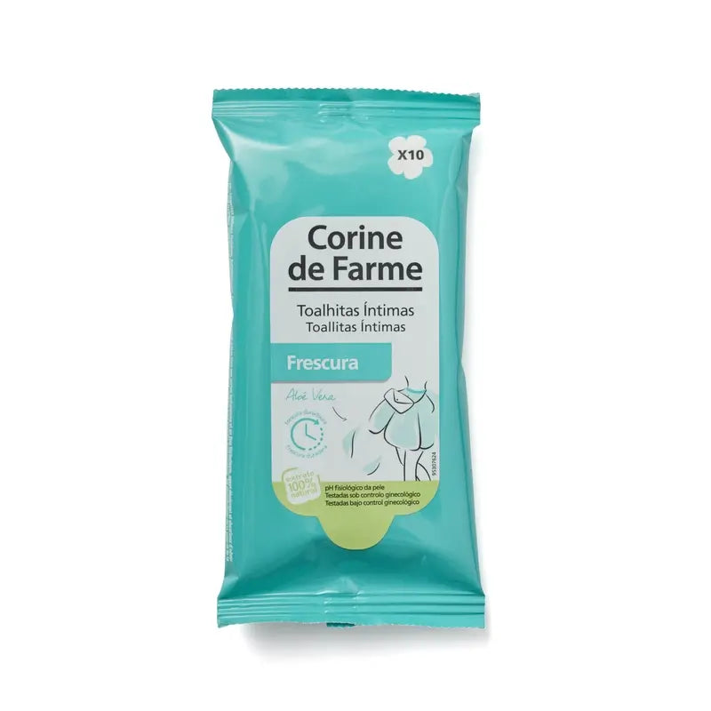 Corine De Farme Fresh Wipes Adult Intimate Hygiene , 10 pieces