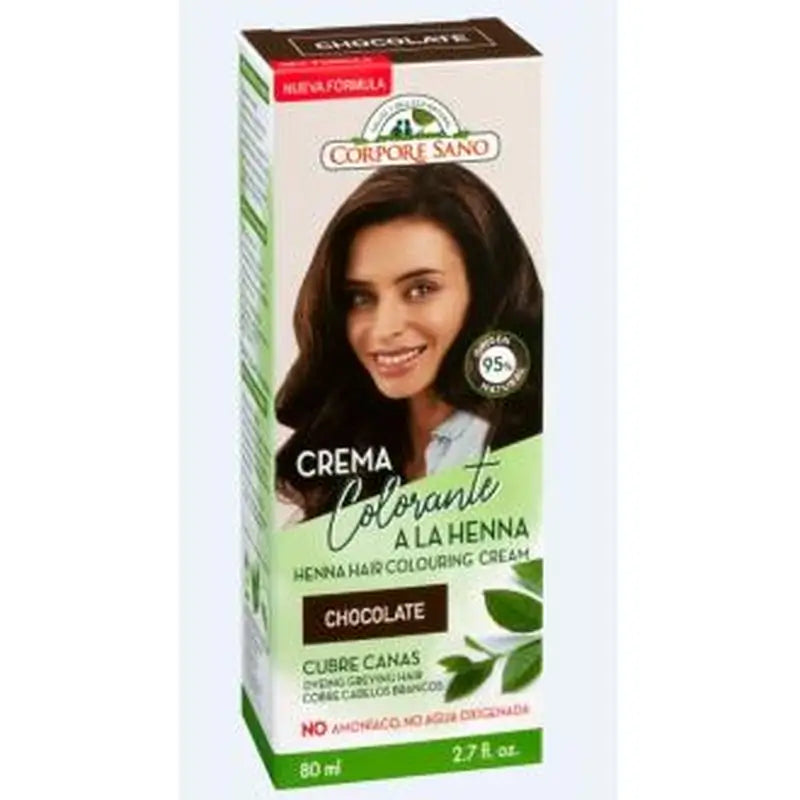 Corpore Sano Crema Colorante Henna Chocolate 80Ml.