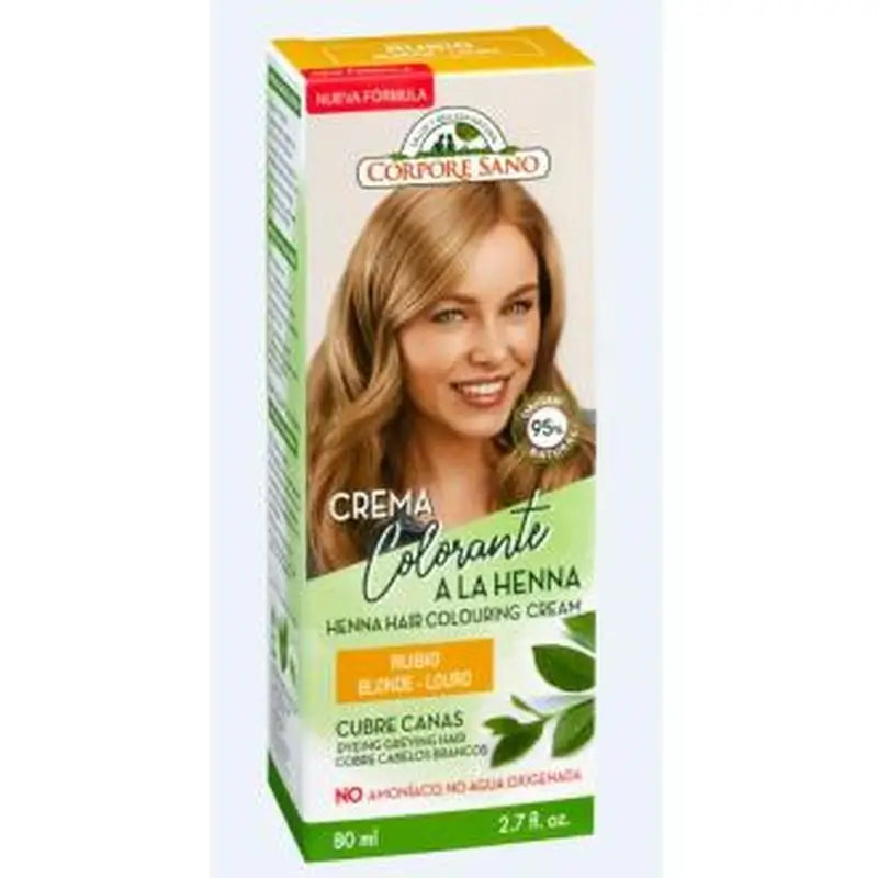 Corpore Sano Crema Colorante Henna Rubio 80Ml.