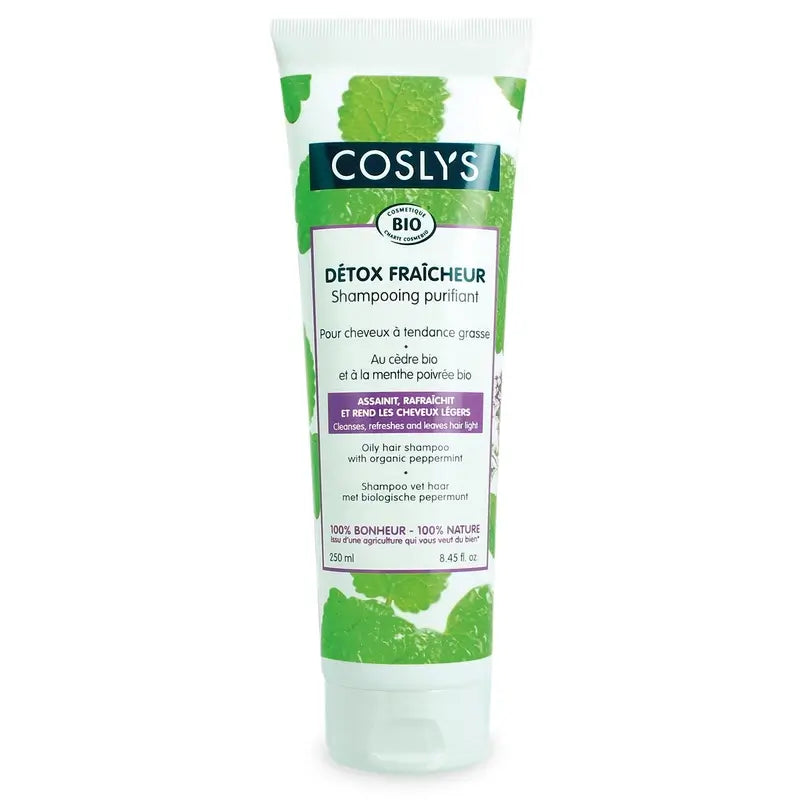Coslys Organic Oily Hair Shampoo Mint, 250 ml