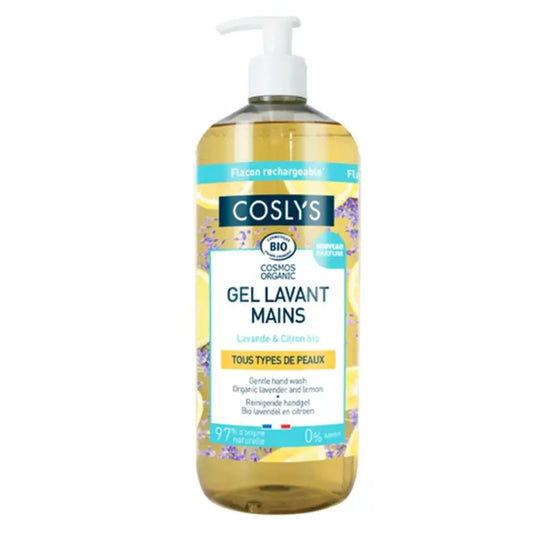 Coslys Organic Liquid Hand Soap Gel with Lemon, 1000 ml