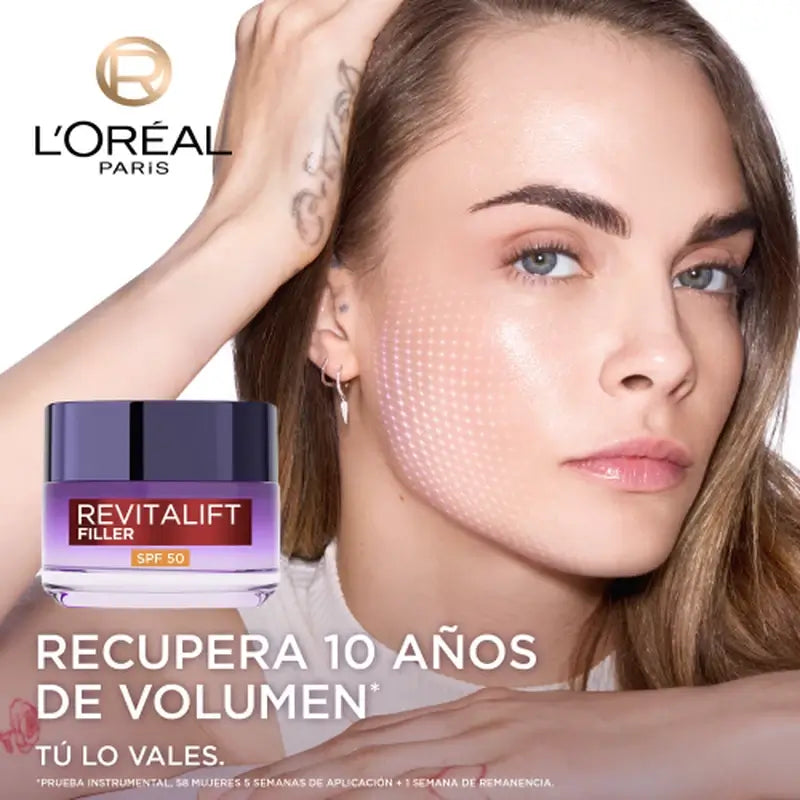 L'Oréal Paris Intensive Replenishing Cream With Hyaluronic Acid And Spf 50: Volume And Uvb/Uva Protection