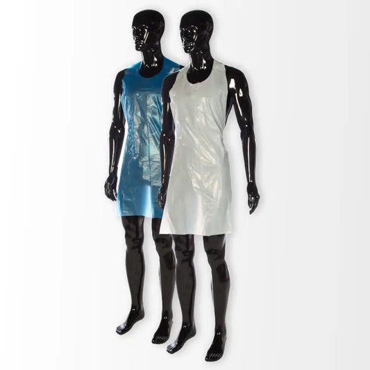 Cuatrogasa Blue Polyethylene Apron, 100 units