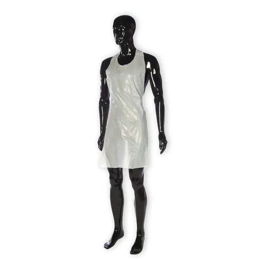 Cuatrogasa Polyethylene Apron White, 100 units