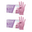 Cuatrogasa Dermolite Powder Free Nitrile Gloves Pink Size S, 2X100 Units