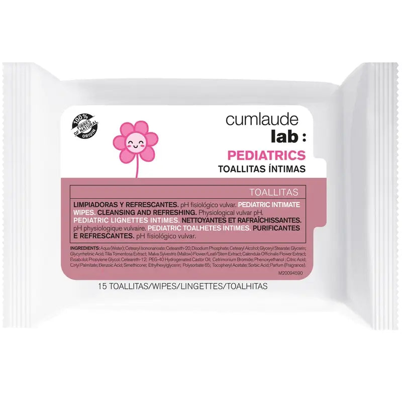 Cumlaude Lab Pediatrics Intimate Wipes, 15 Units