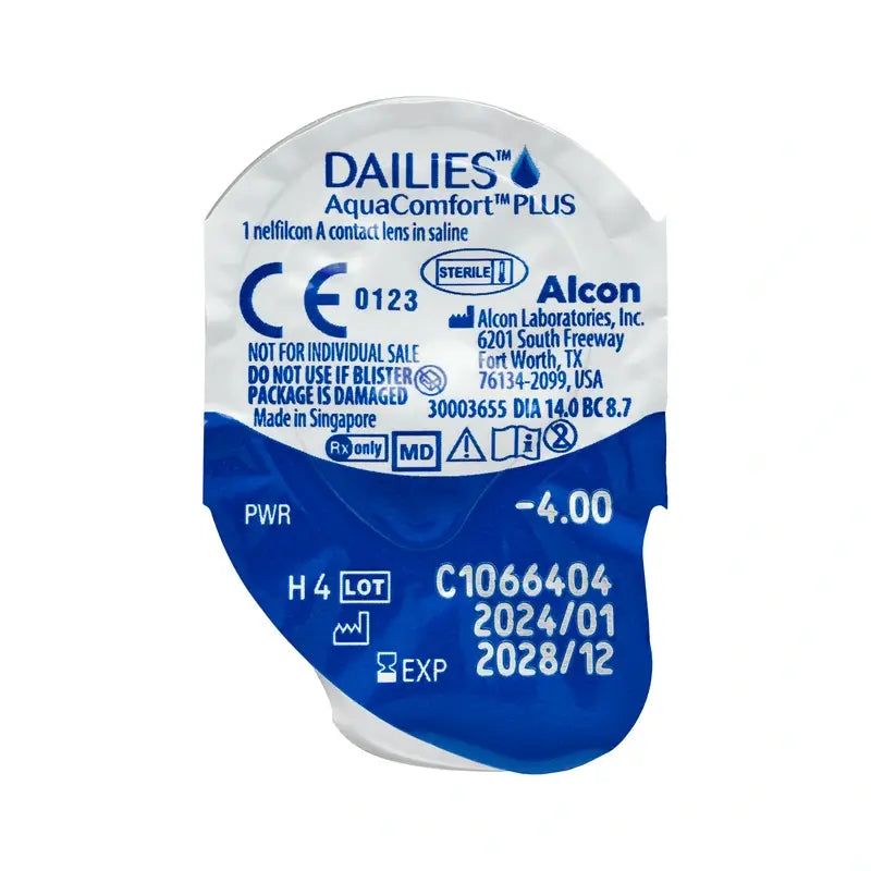Dailies AquaComfort Plus Daily Spherical Lenses , 90 units