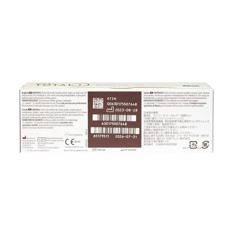 Dailies Total1 Daily Spherical Lenses , 30 units