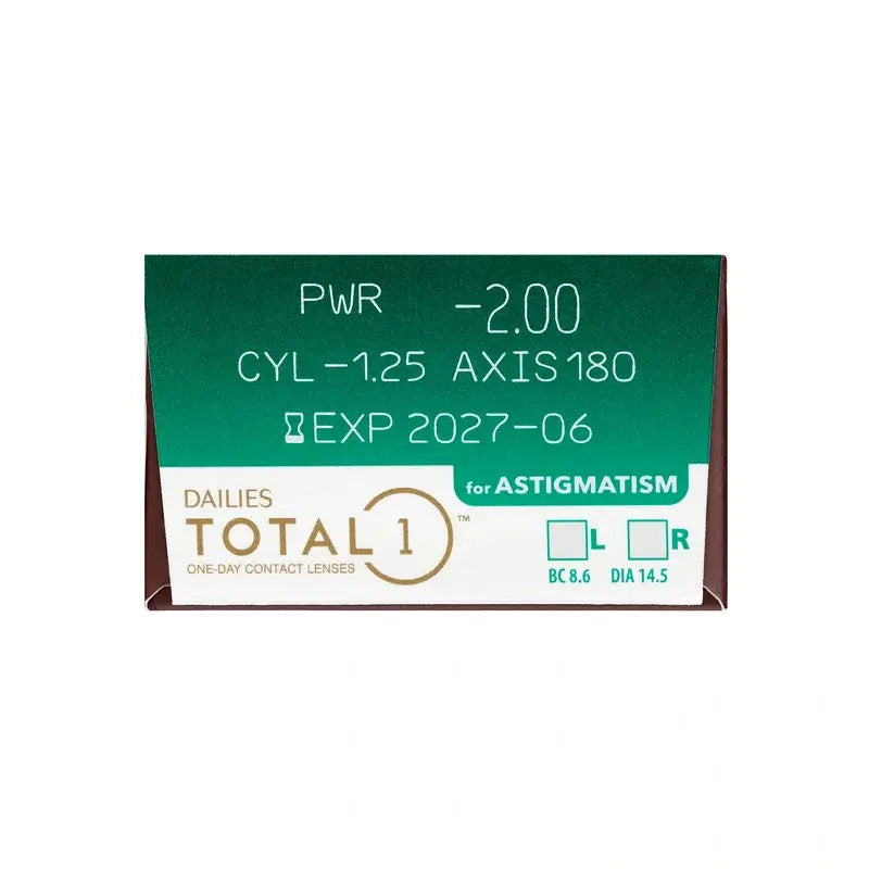 Dailies Total1 Daily Toric Lenses , 30 units - +4.00, -0.75, 10, 8.6, 14.50