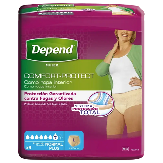 Depend Normal L Adult Diaper for Women, 9 pcs.