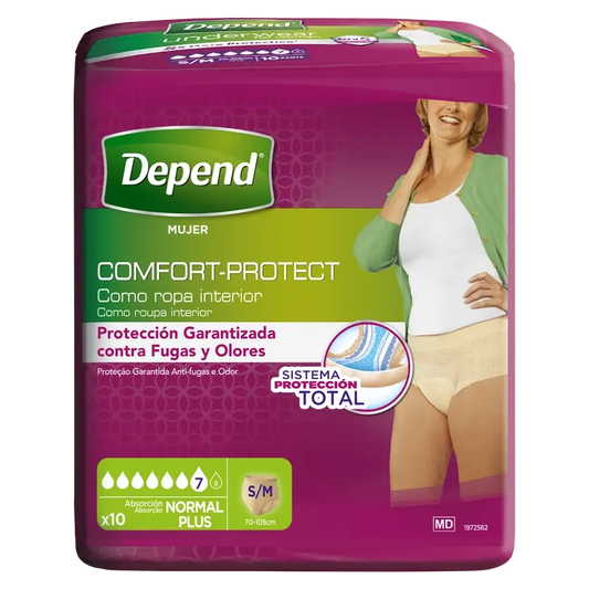 Depend Normal S/M Adult Diaper Women , 10 pieces