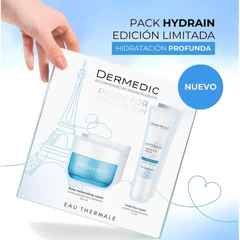 Dermedic Pack Hydrain Deep Moisturising Cream + Eye Contour , 50 + 15 ml