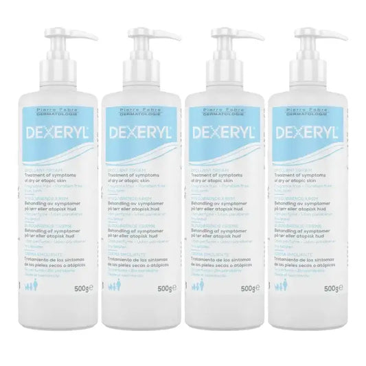 Dexeryl Emollient Cream, Pack 4 x 500 gr