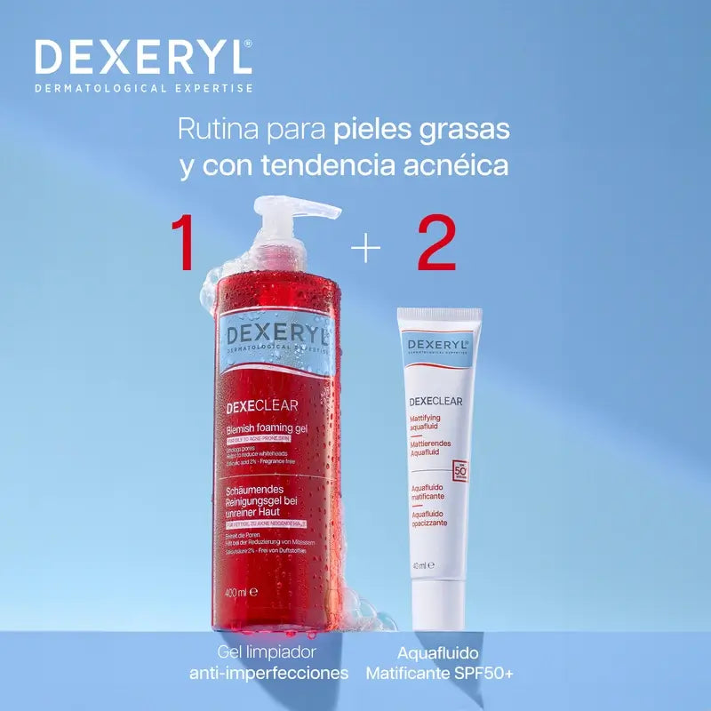 Dexeryl Dexeclear Mattifying Aquafluid Spf50+ , 40 ml