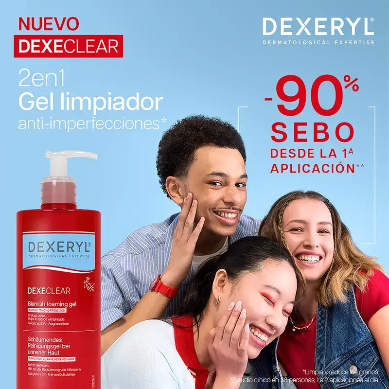 Dexeryl Dexeclear 2 In 1 Acne-prone Skin Cleansing Gel , 400 ml
