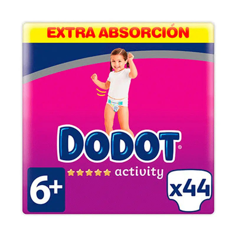 Dodot Activity Nappy Size 6+ (+14 kg), 44 Units