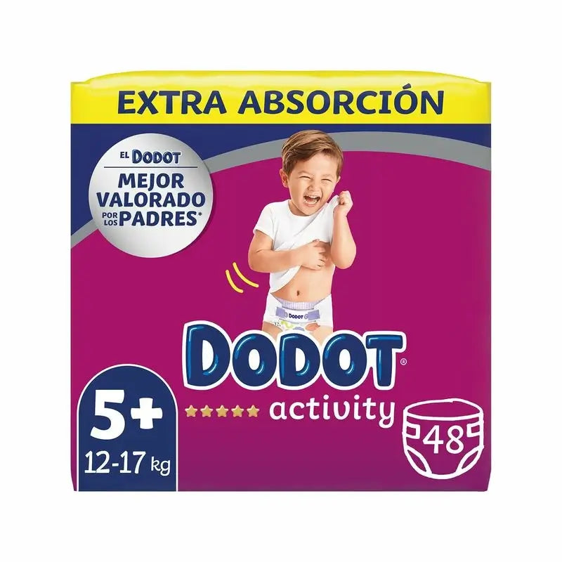 Dodot Activity Nappy Extra Jumbo Size 5+ (12-17 Kg), 48 pieces