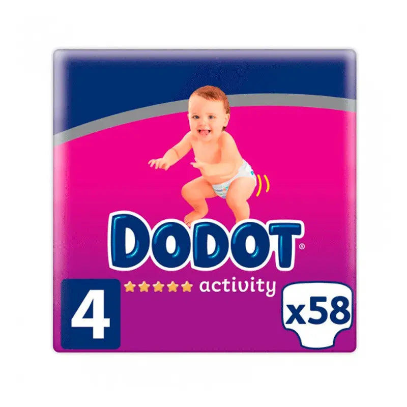 Dodot Activity Nappy Size 4 (9-14 Kg), 58 units