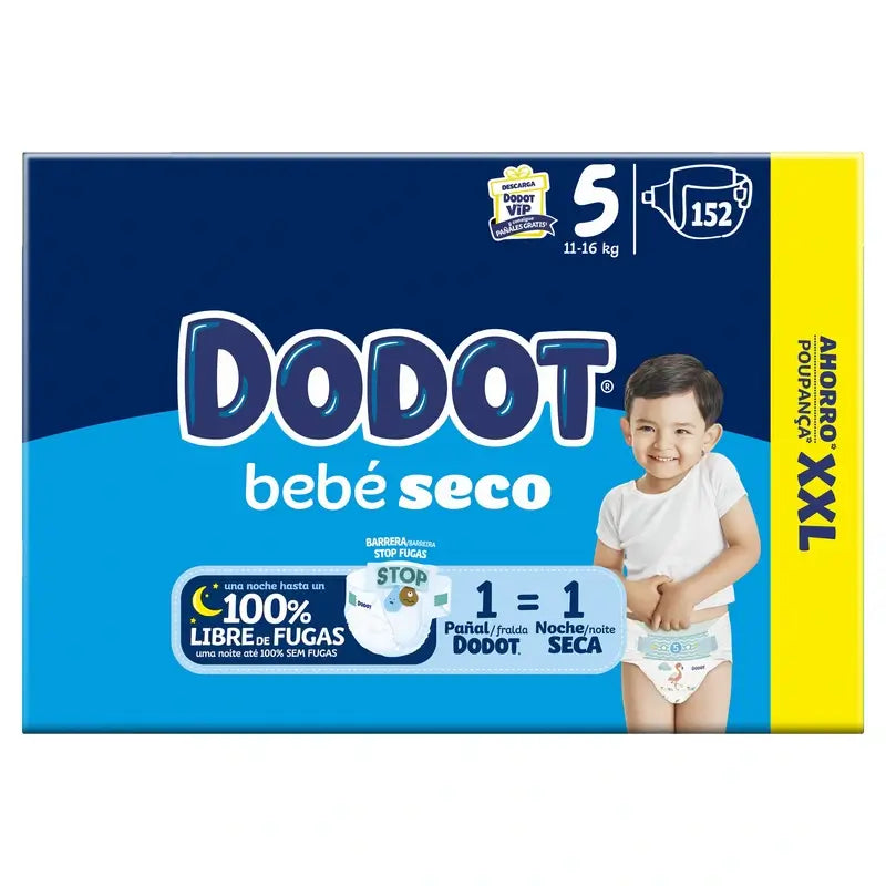Dodot Baby Dry Size 5, 152 Nappies
