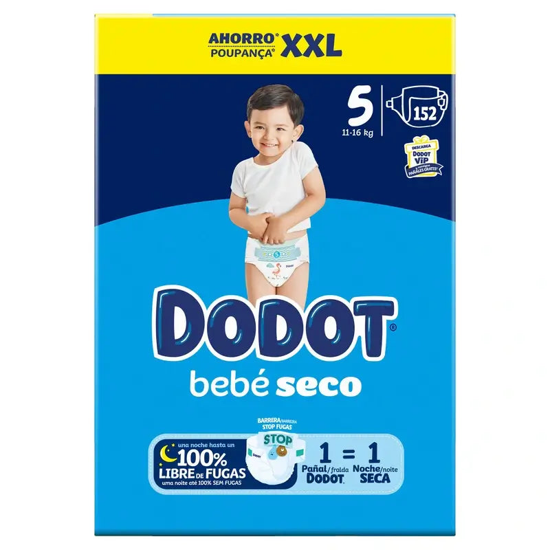 Dodot Baby Dry Size 5, 152 Nappies