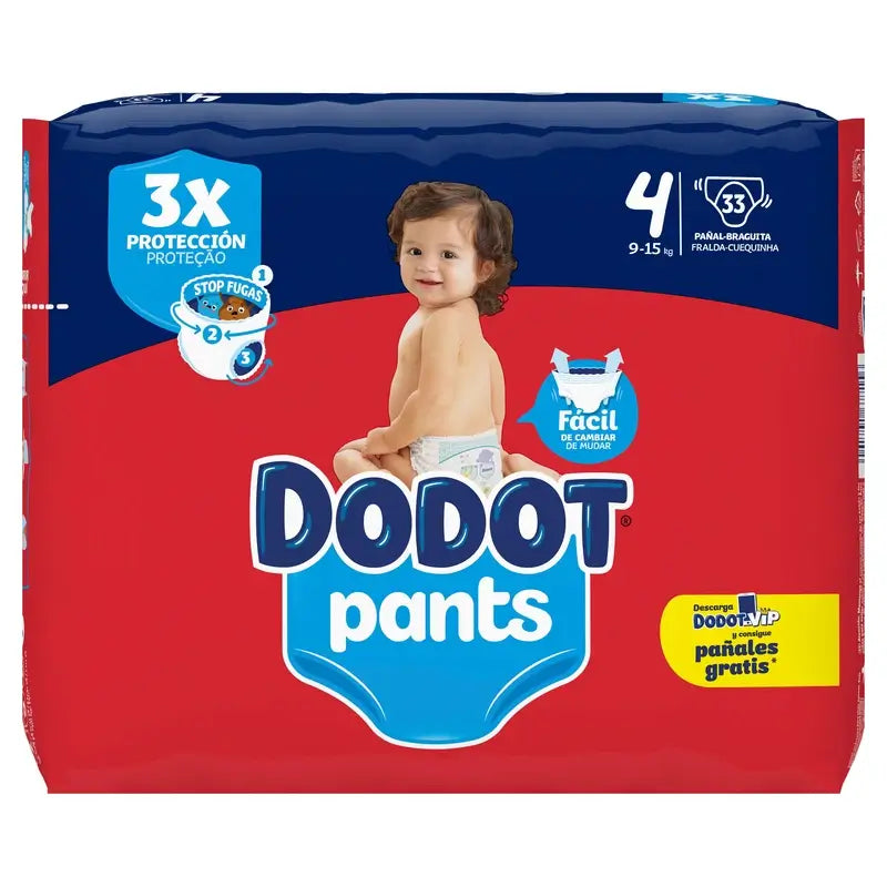 Dodot Pants Panty Size 4 (9-15 Kg), 33 Nappies