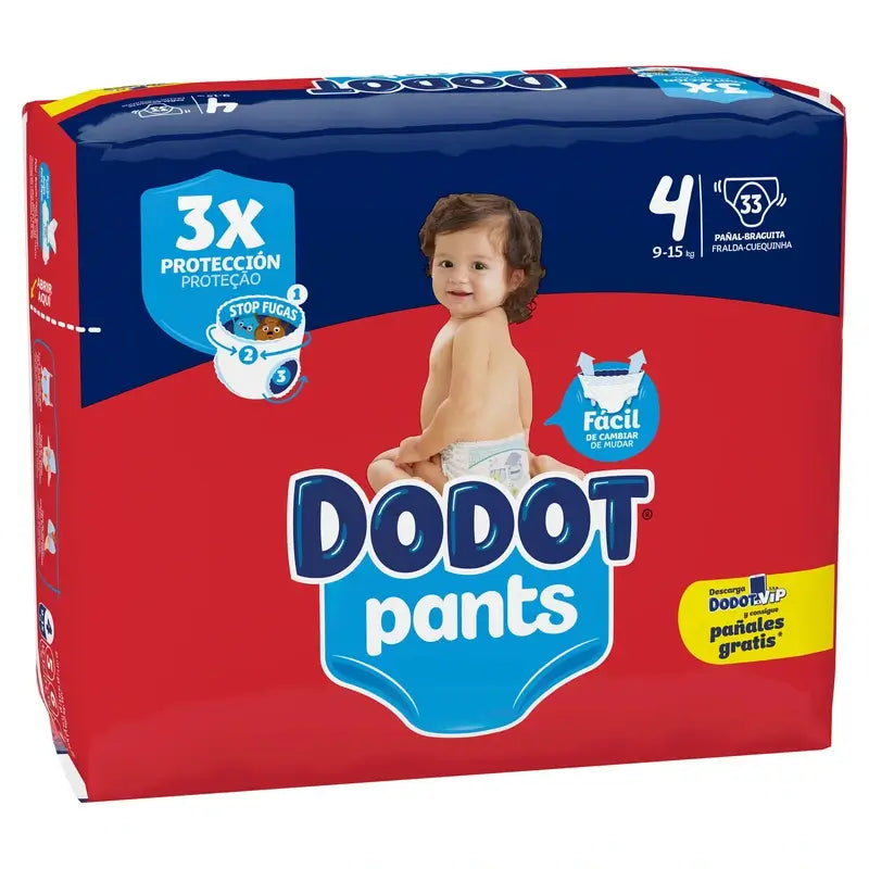 Dodot Pants Panty Size 4 (9-15 Kg), 33 Nappies