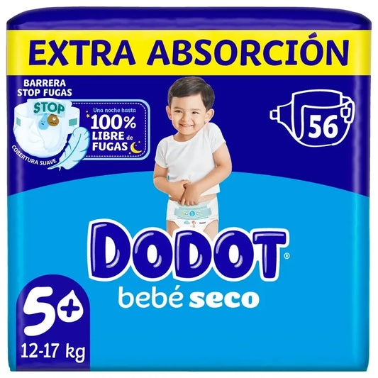 Dodot Baby Dry Baby Size 5 Extra Jumbo, 56 Nappies
