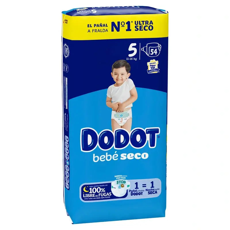 Dodot Baby Dry Size 5 (11-16 Kg) , 54 Nappies