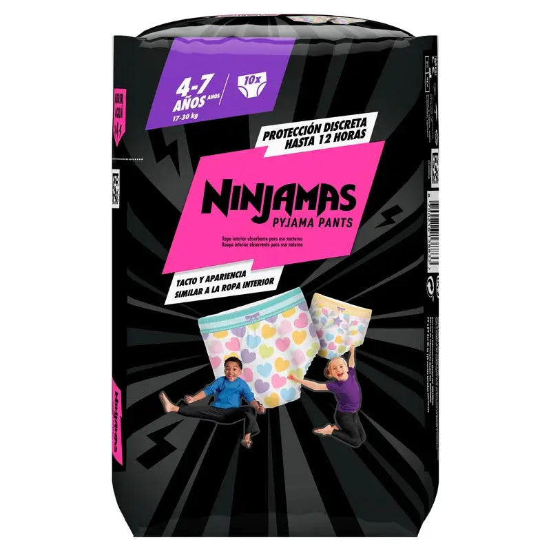 Dodot Ninjamas Size 7 Heart, 10 Nappies