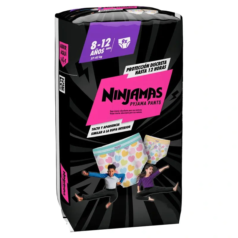 Dodot Ninjamas Size 8 Heart, 9 Nappies