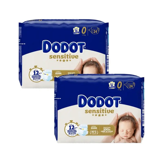 Dodot Sensitive Size 0 Newborn, 48 Diapers