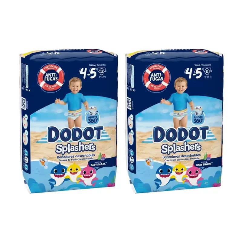 Dodot Splashers Water Nappies Size 4-5, Pack 2 x 12 pcs.