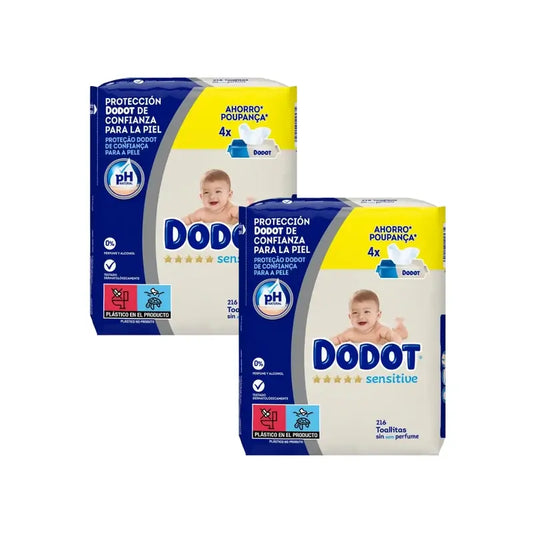 Dodot Sensitive Wipes 4X54 (216 Units)