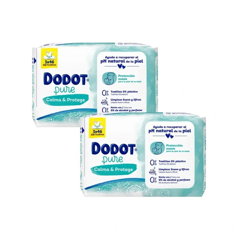 Dodot Pure Soothe & Protect Baby Wipes, 6 X 46 pieces