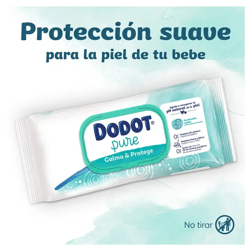 Dodot Pure Soothe & Protect Baby Wipes, 6 X 46 pieces