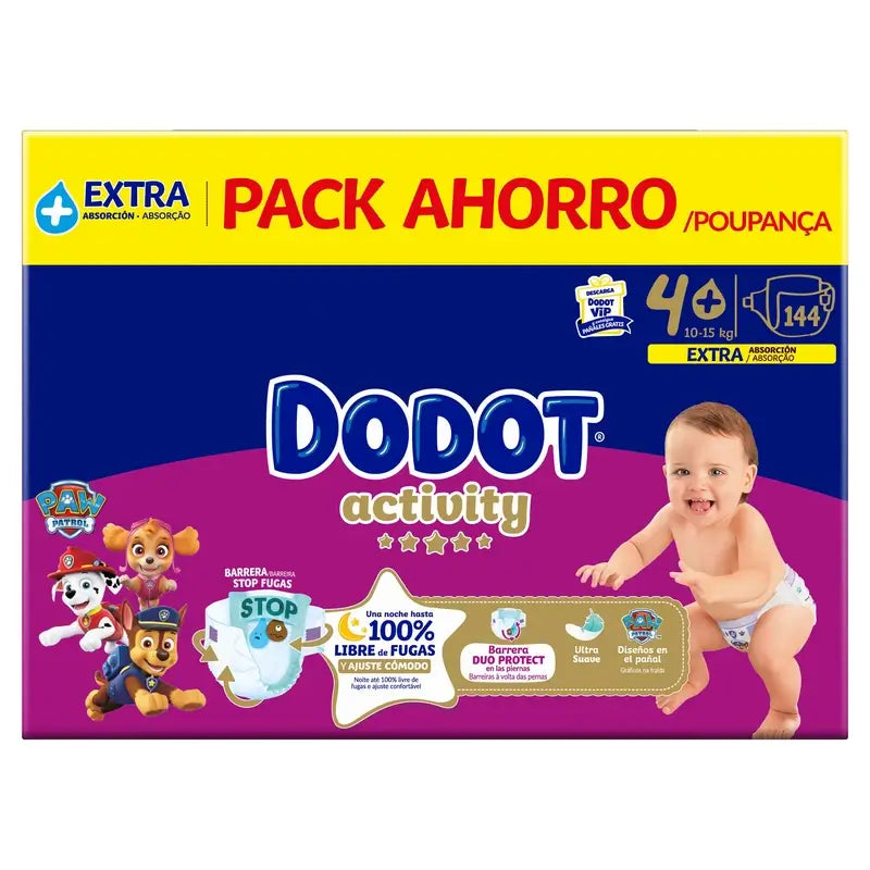 Dodot Nappy Activity Box Xxl Size 4 , 144 units