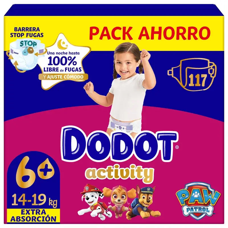 Dodot Diaper Activity Box Xxl Size 6 , 117 units