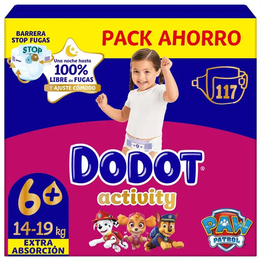 Dodot Diaper Activity Box Xxl Size 6 , 117 units