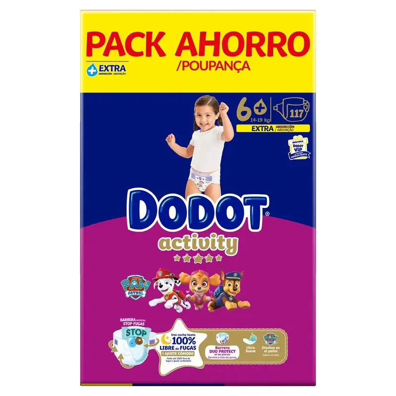 Dodot Diaper Activity Box Xxl Size 6 , 117 units