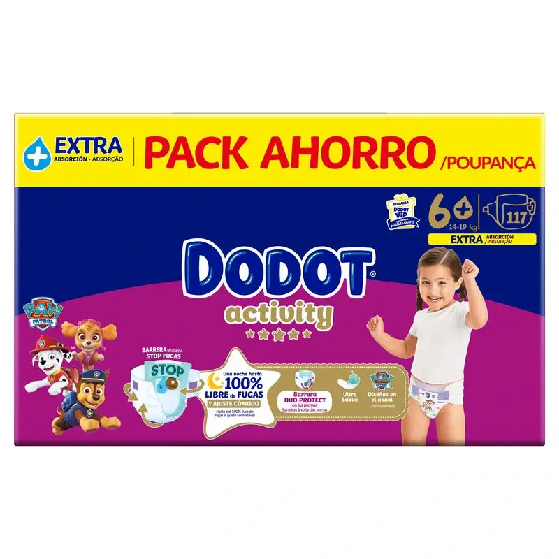Dodot Diaper Activity Box Xxl Size 6 , 117 units
