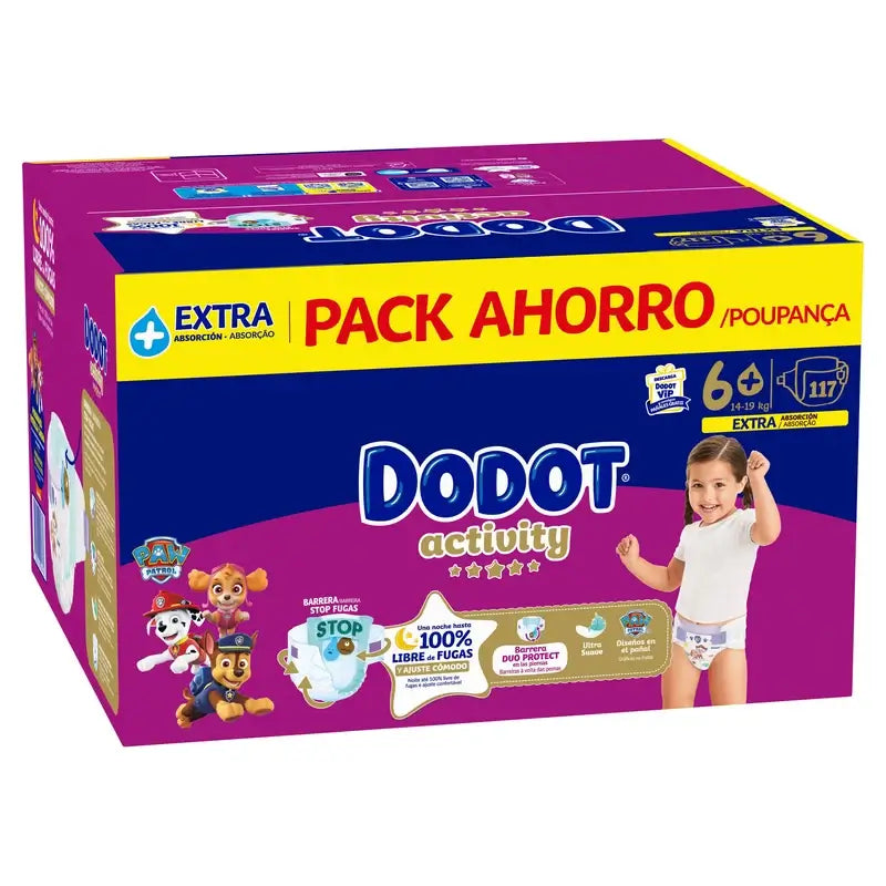 Dodot Diaper Activity Box Xxl Size 6 , 117 units