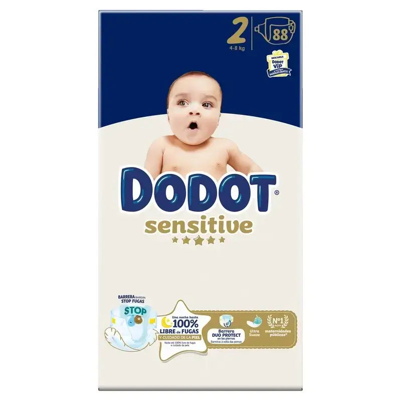 Dodot Sensitive Nappy Sensitive Jumbo Pack Size 2 , 3X88 Units