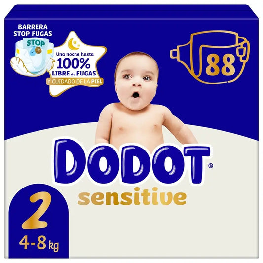 Dodot Sensitive Jumbo Sensitive Nappy Pack Size 2, 88 pcs.