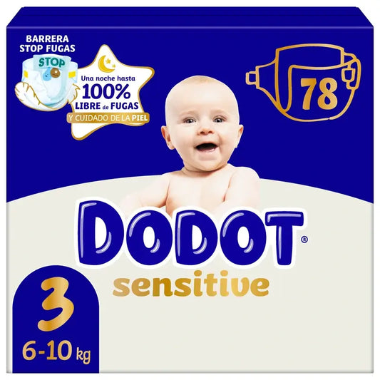 Dodot Sensitive Jumbo Sensitive Nappy Pack Size 3 , 78 pieces