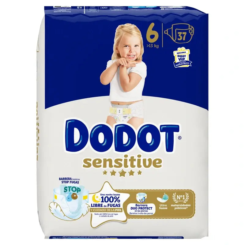 Dodot Sensitive Nappy Sensitive Value Pack Size 6 , 37 pieces