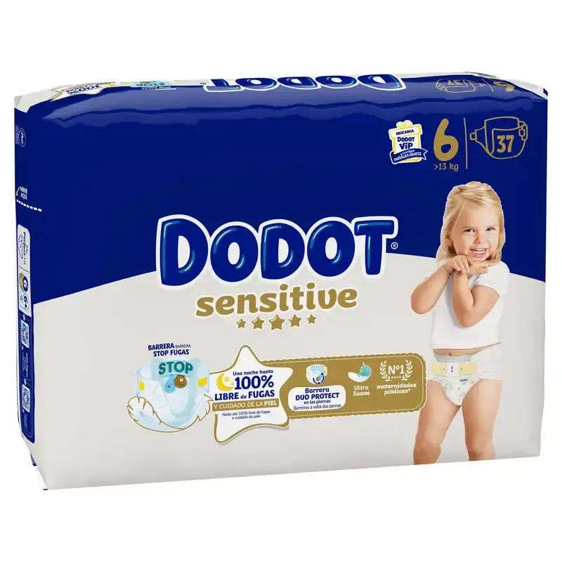 Dodot Sensitive Nappy Sensitive Value Pack Size 6 , 37 pieces