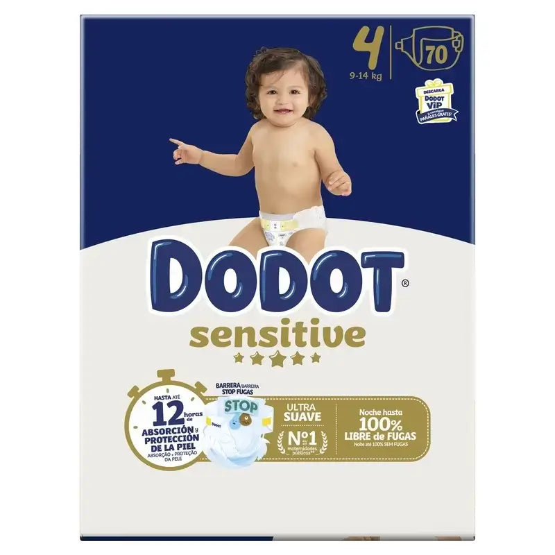 Dodot Sensitive Box Size 4, 2x70 Nappies